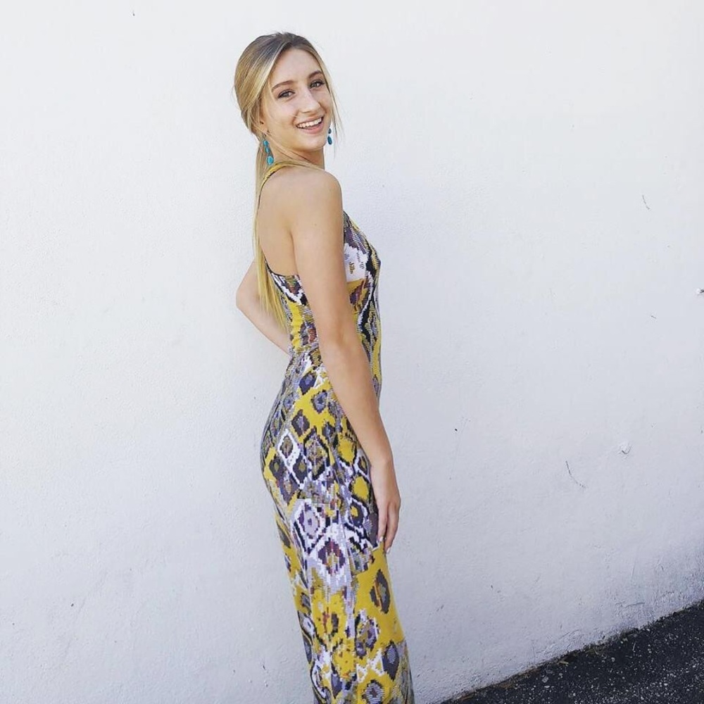 Aztec print maxi dress